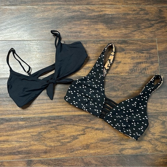 2 Bikini Triangle Strappy Swim Tops - Picture 1 of 3